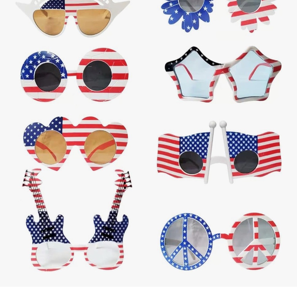 Patriotic Themed Novelty Sunglasses Set